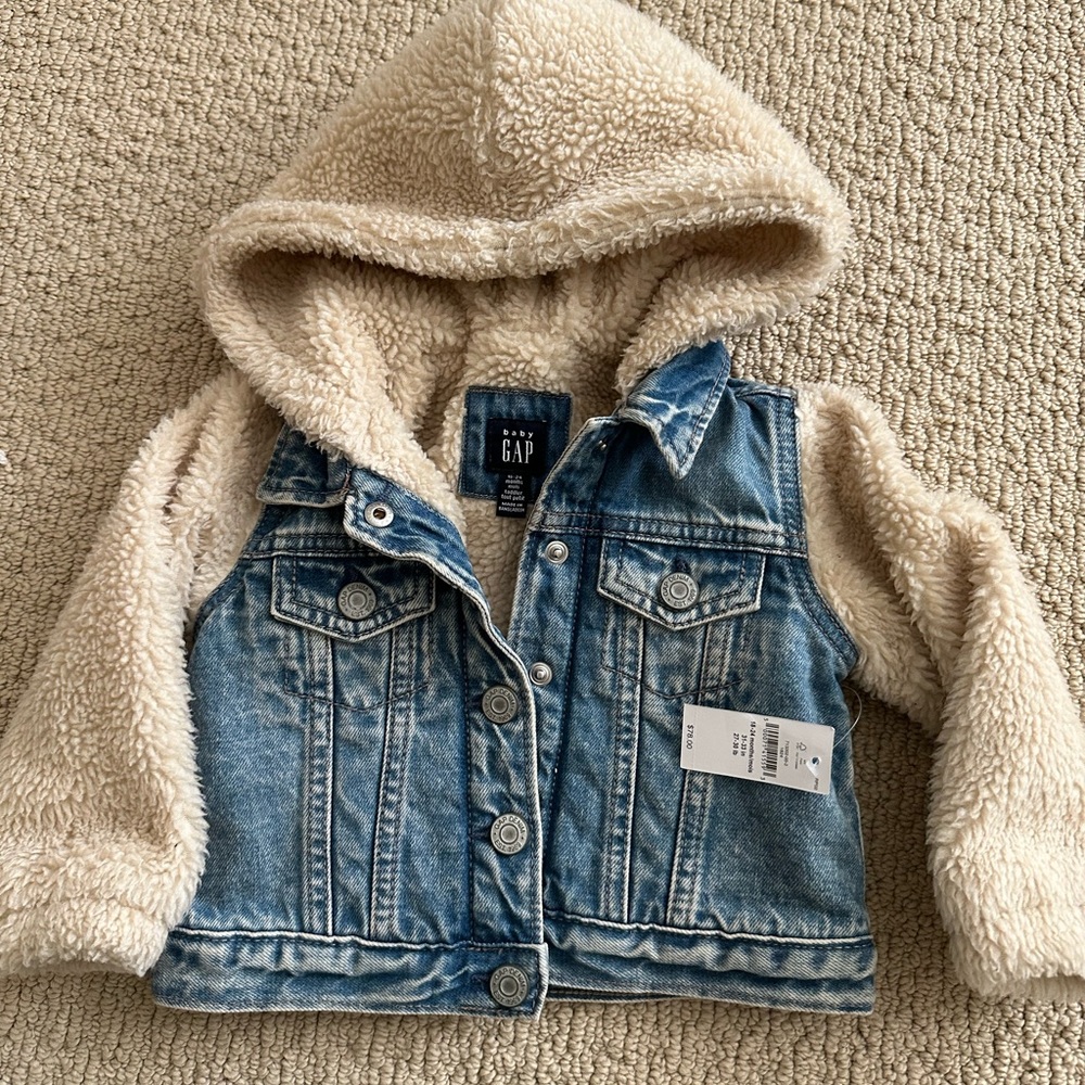 Baby Gap denim and fleece jacket